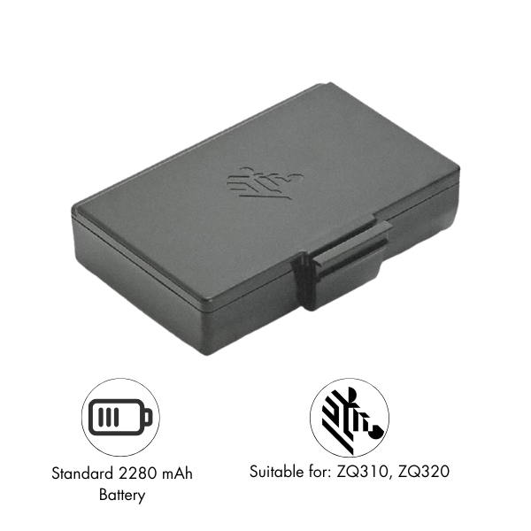 Zebra ZQ300 Series Spare Smart 2280 mAh Battery (BTRY-MPM-22MA1-01)